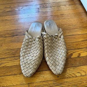 Leather Woven Mules